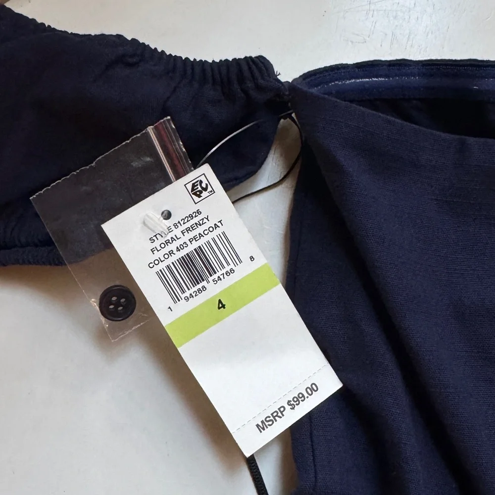 1. State Navy Off-Shoulder Mini Dress - Picture 4 of 6